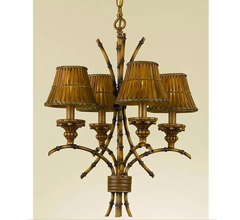 Midori Bamboo Resin Chandelier