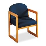 Classic Contemporary Wood Guest Chair - Navy