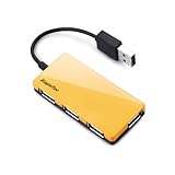 EagleTec HUB3639 USB2.0 to 4ports Hub (Yellow Color Ultra Slim Size 9mm)