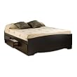 Sonoma Double Platform Bed with 6 Drawers in Black Finish By Prepac Furniture