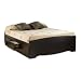 Sonoma Double Platform Bed with 6 Drawers in Black Finish By Prepac Furniture