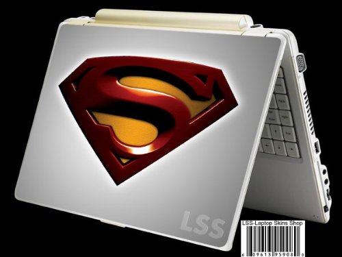  Laptop Skin Shop Laptop Notebook Skin Sticker Cover Art Decal Fits 13.3" 14" 15.6" 16" HP Dell Lenovo Asus Compaq (Free 2 Wrist Pad Included) Red Superman