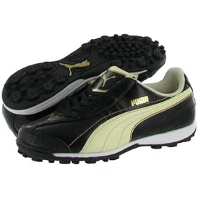 PUMA Esito Womens Leather Turf Soccer Cleats Shoes Trainers Sneakers Black/Yellow/Team Gold