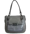 Coach Kristin Spectator Leather Zip North South Tote Bag Grey Multi 18303