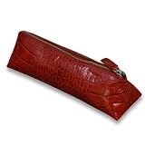 Crocodile Embossed Leather "T" Case/Cosmetic Case Crocodile Embossed Leather "T" Case/Cosmetic Case