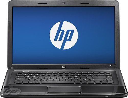HP 2000-2b30dx Laptop Computer / 15.6-inch Display Screen / AMD E-300 Dual-core 1.3 GHz Processor / 4GB DDR3 RAM Memory / 320GB Hard Drive / 6-cell Battery / Webcam / HDMI / Double-layer DVD±RW/CD-RW / Windows 8 / Black Licorice