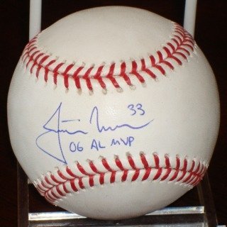 Minnesota Twins Morneau 06 AL MVP SIgned Ball