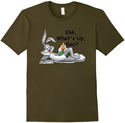 Men's Ehh What's up Doc? Funny Cartoon shirt Medium Olive