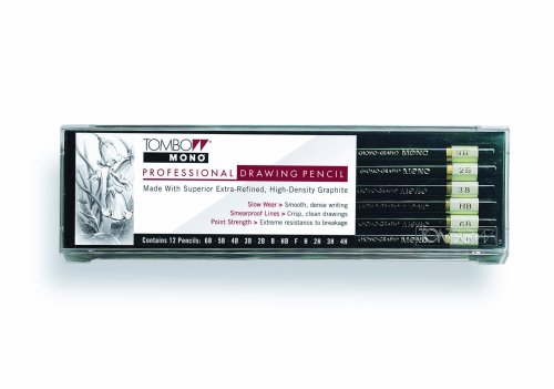 Tombow MONO Professional Drawing Pencil, Assorted Degrees of Hardness, 12 Piece Set (51523)