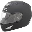 AFX Solid Adult FX-95 Street Racing Motorcycle Helmet w/ Free B&F Heart Sticker Bundle - Flat Black