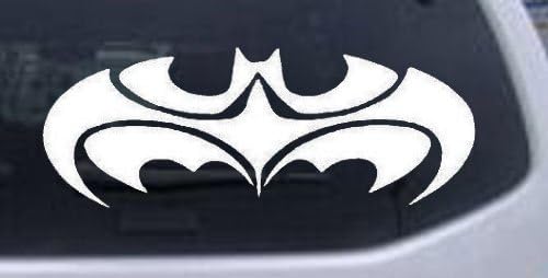 White 8in X 3.1in -- Tribal Batman Car Window Wall Laptop Decal Sticker