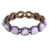 Delightful Dazzlers Violet Drops Stretch Bracelet