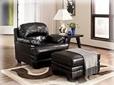 Ottoman by Ashley - Black Leather Match (9760014)