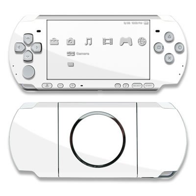 Solid State White Design Decorative Protector Skin Decal Sticker for Sony PSP 3000