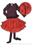 Jottum Red/Navy 3Pc. Tulle Ballerina Skirt Set
