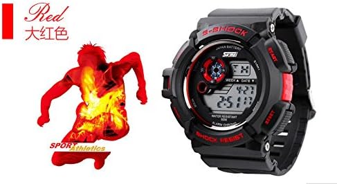 Happy Digital® Sports Watches LED Digital Military Watch 50m Waterproof Digital Quartz Watches Orange