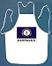 Kentucky Souvenir Flag BBQ Barbeque Apron with 2 Pockets - White