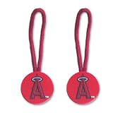 Los Angeles Angels Zipper Pull Charm Tag Set Luggage Pet Id Mlb