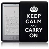 AMAZON KINDLE 4 KEEP CALM & CARRY ON LASERED SILICONE CASE / SKIN / COVER / SHELL - BLACK/WHITEby Terrapin