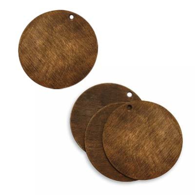 Vintaj Natural Brass Rustic Altered Blank Circle 