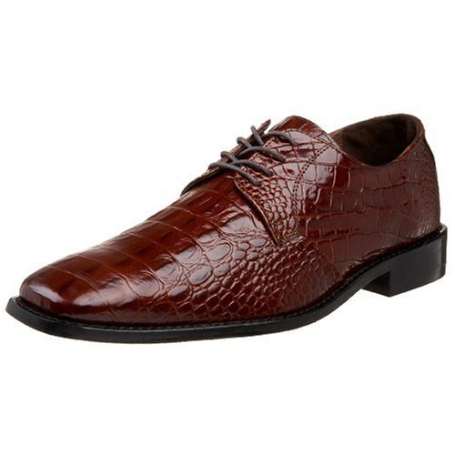 Stacy Adams Mens Merrick Plain-Toe Oxford,Cognac,10 M