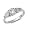 Stainless Steel Three Stone CZ Engagement Ring Size 6