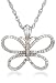 Sterling Silver 2/5 cttw Diamond Butterfly Pendant