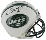 Santonio Holmes signed New York Jets Replica Mini Helmet- Steiner Hologram