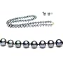 AugustinaJewelry Freshwater Cultured Pearls Set 18 Inches 1-Strand 6-7mm Black Pearl Necklace & 6-7mm Black Pearl Earrings