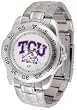 Texas Christian Horned Frogs Suntime Mens Sports Watch w/ Steel Band - NCAA College Athletics