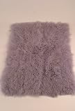 REAL MONGOLIAN SHEEPSKIN LILAC RUG SIZE 47 in x 35 in
