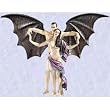 Medieval statue Gothic Dark Vampire love Wall Sculpture (The Digital Angel)