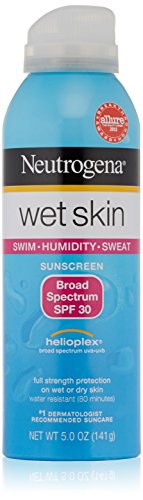 Neutrogena Wet Skin Sunblock Spray, SPF 30, 5 Ounce (Pack of 3)