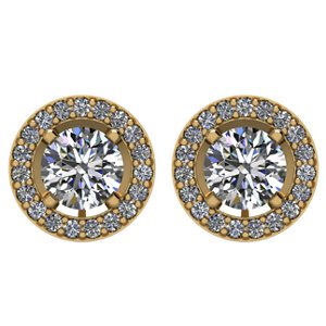 Genuine IceCarats Designer Jewelry Gift 14K Yellow Gold Diamond Earrings. 1 9/10 Cttw Pair Diamond Earrings Diamond Earrings In 14K Yellow Gold
