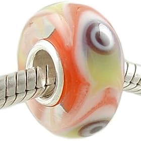 Cosmic Eye Murano Glass Sterling Silver Solid Core Beadd for European Charm Bracelets