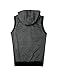 Allegra K Men Zip Up Hoodies Kangaroo Pocket Casual Hooded Vest Gray L