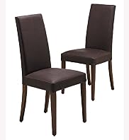 2 Alton Plain Leather Dining Chairs