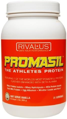 Rivalus Promasil The Athletes Protein, Soft Serve Vanila 32 oz (Pack of 4)