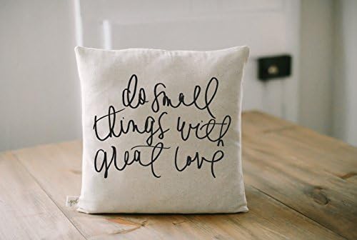 Pillow Cover, Small Things 16 x 16, present, housewarming gift, cushion cover, throw pillow, cushion, valentine