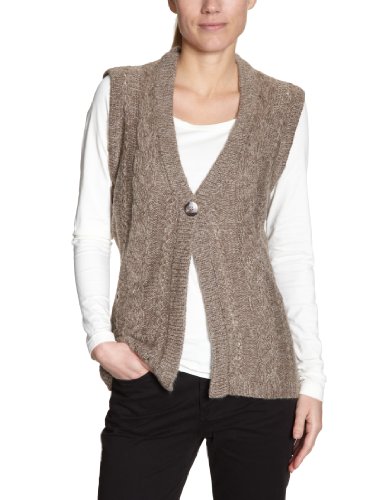 VERO MODA Damen Strickjacke SVEA WAISTCOAT WHO, Gr. 40 (L), Beige (HEMP SAND) Preisvergleich