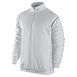 Nike Golf Men's Half Zip Therma-Fit Cover-Up, White/Black, Medium