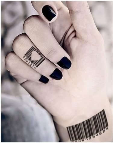 Barcode Temporary Body Tattoo Set Waterproof
