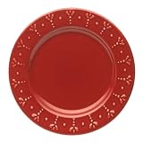 Signature Now & Then Set of Six 9-inch Salad Plate, Red Pepper