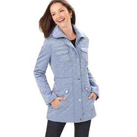 Calvin Klein Coat, Satin Quilted Coat