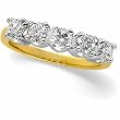 14K Two-Tone Gold Diamond Wedding/Anniversary Band - 0.50 Ct.