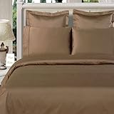 Full/Queen Solid Taupe 3-pcs Duvet Cover Set 550 Thread Count 100% Egyptian ....