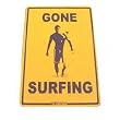 Seaweed Surf Co SF37 12X18 Aluminum Sign Gone Surfing