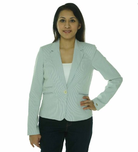 Tommy Hilfiger Women's Single Button Seersucker Jacket