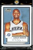 2005 06 Topps Style '52 Carlos Boozer utah Jazz Basketball Card #130 - Mint Condition - In Protective Display Case !!