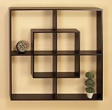 Contemporary Style SQUARE-SHAPED FLOATING Wood SHELF